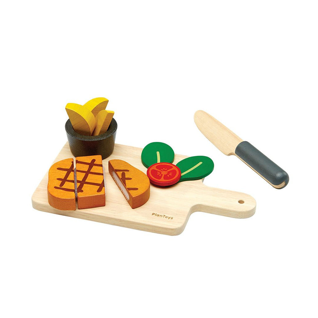 PlanToys Steak Set wooden toy