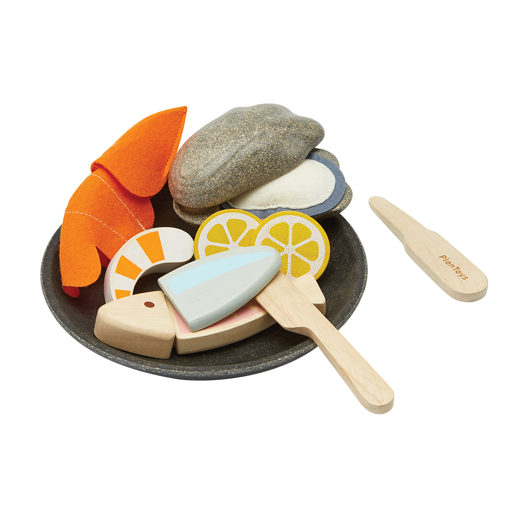 PlanToys Seafood Platter wooden toy