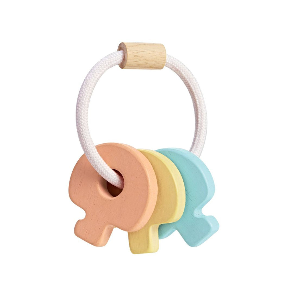 PlanToys pastel Key Rattle wooden toy