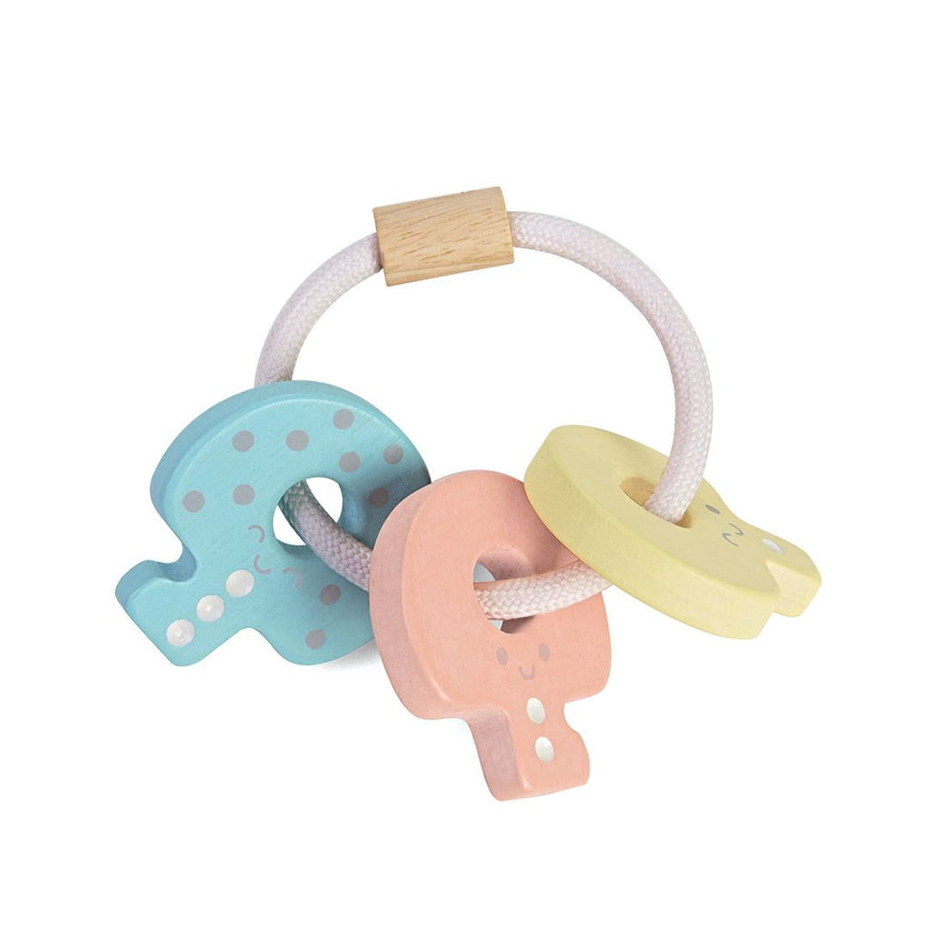 PlanToys pastel Key Rattle wooden toy