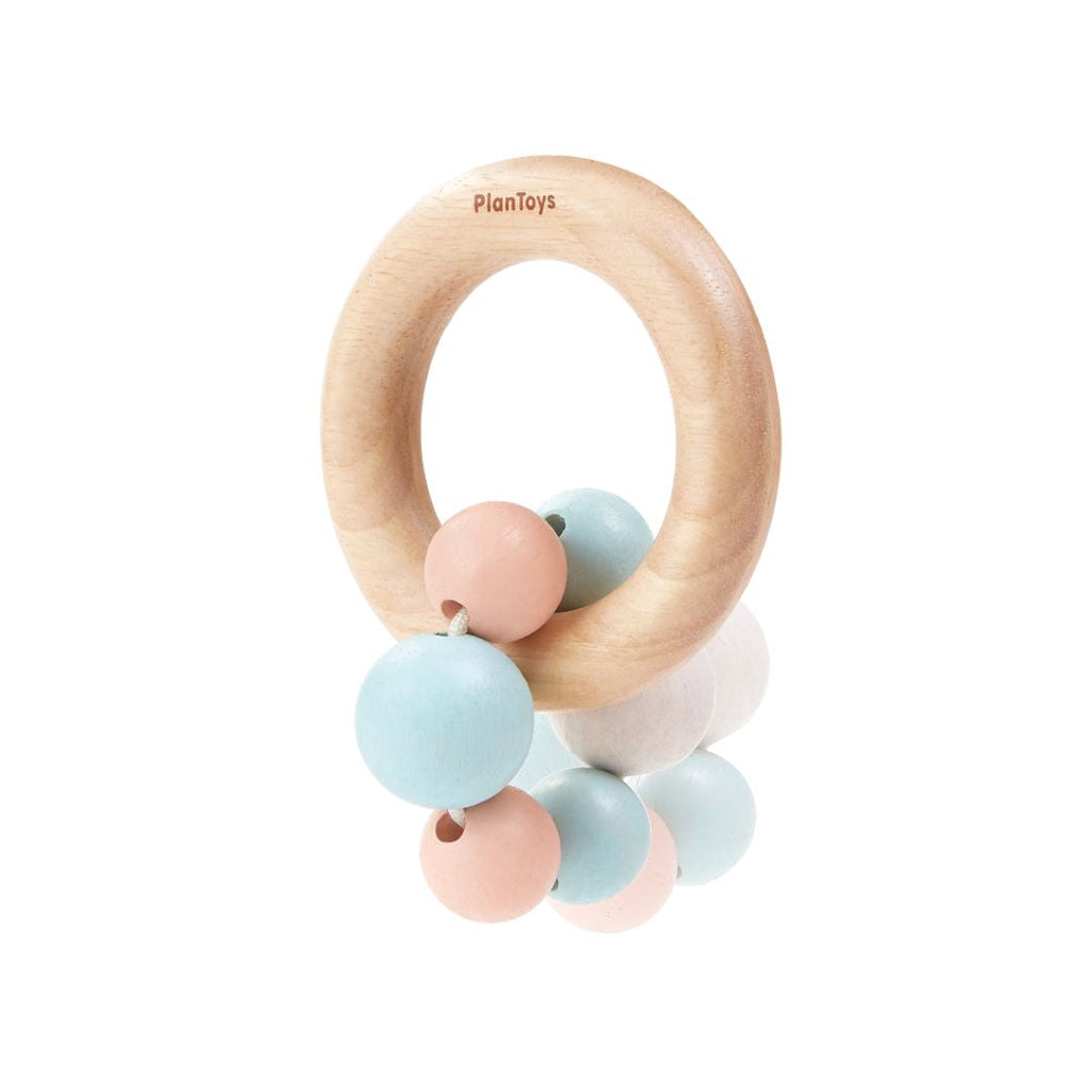 PlanToys pastel Beads Rattle wooden toy