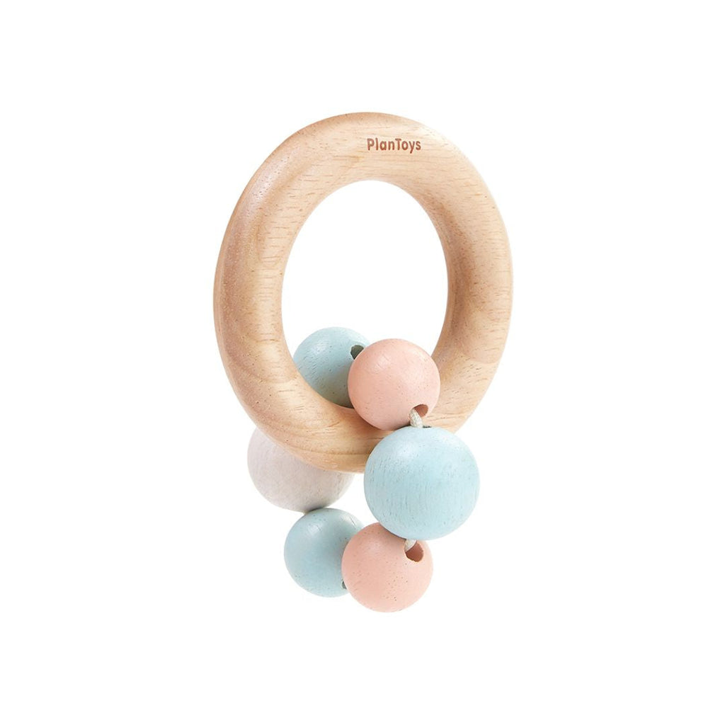 PlanToys pastel Beads Rattle wooden toy