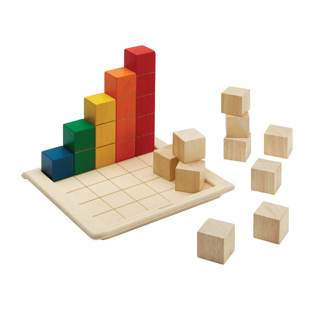 PlanToys Colored Counting Blocks - Unit Plus wooden toy