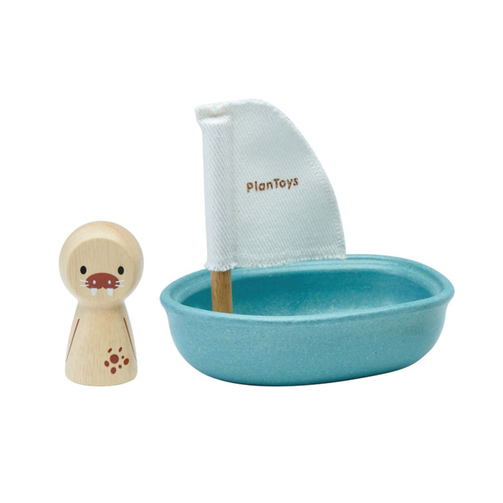 PlanToys Sailing Boat - Walrus - Modern Rustic wooden toy