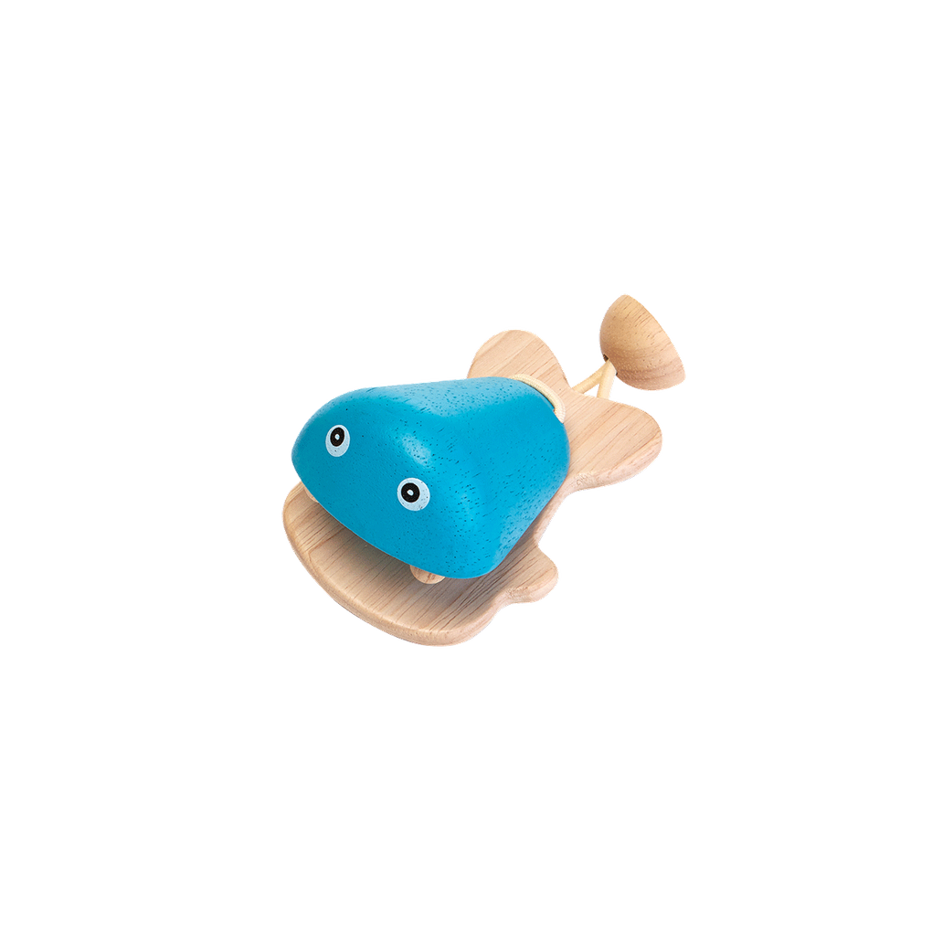 PlanToys blue Fish Castanet wooden toy